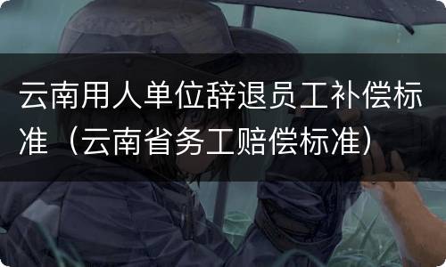 云南用人单位辞退员工补偿标准（云南省务工赔偿标准）