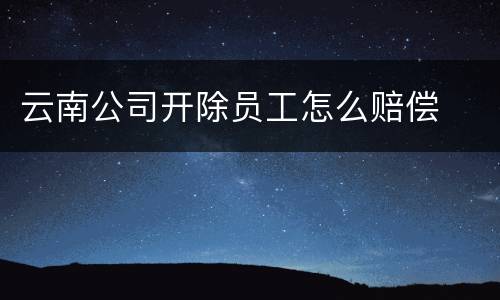 云南公司开除员工怎么赔偿