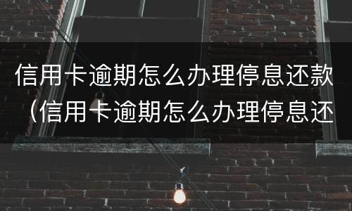 信用卡逾期怎么办理停息还款（信用卡逾期怎么办理停息还款业务）