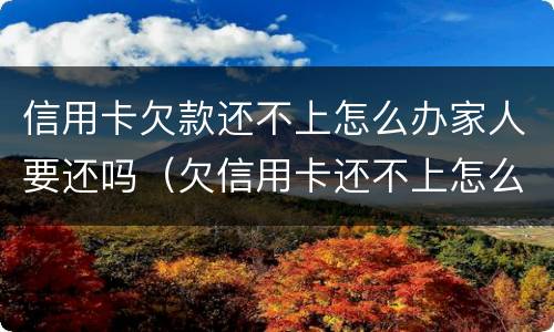 信用卡欠款还不上怎么办家人要还吗（欠信用卡还不上怎么办对家人有害吗）
