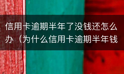 信用卡逾期半年了没钱还怎么办（为什么信用卡逾期半年钱还了怎么还能用）
