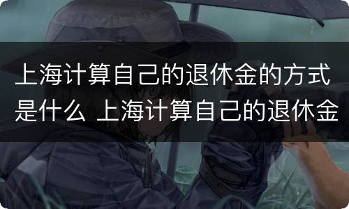 上海计算自己的退休金的方式是什么 上海计算自己的退休金的方式是什么呢