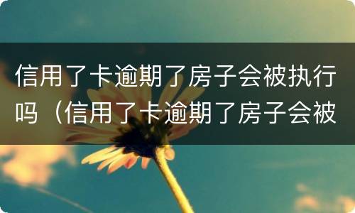 信用了卡逾期了房子会被执行吗（信用了卡逾期了房子会被执行吗怎么办）