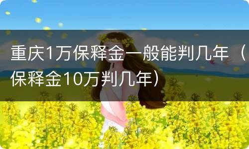 重庆1万保释金一般能判几年（保释金10万判几年）