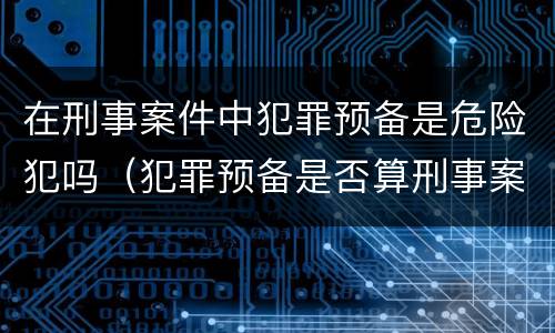 在刑事案件中犯罪预备是危险犯吗（犯罪预备是否算刑事案件）