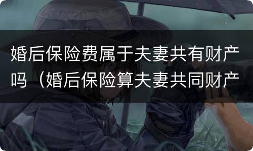 婚后保险费属于夫妻共有财产吗（婚后保险算夫妻共同财产吗）