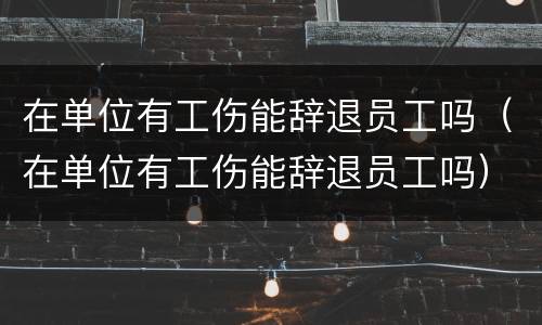 在单位有工伤能辞退员工吗（在单位有工伤能辞退员工吗）