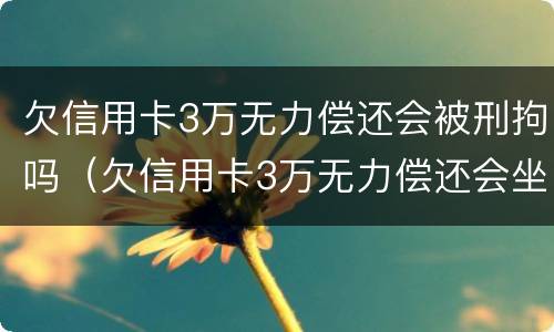欠信用卡3万无力偿还会被刑拘吗（欠信用卡3万无力偿还会坐牢多久）
