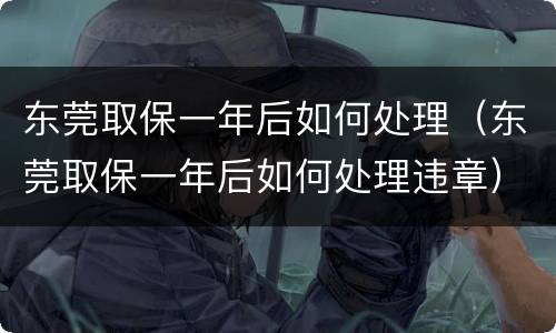 东莞取保一年后如何处理（东莞取保一年后如何处理违章）