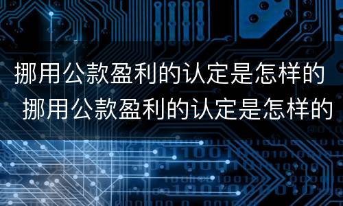 挪用公款盈利的认定是怎样的 挪用公款盈利的认定是怎样的呢