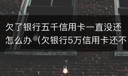 欠了银行五千信用卡一直没还怎么办（欠银行5万信用卡还不上怎么办）