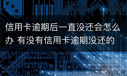 信用卡逾期后一直没还会怎么办 有没有信用卡逾期没还的