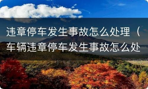 违章停车发生事故怎么处理（车辆违章停车发生事故怎么处理）