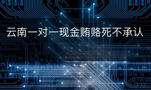 云南一对一现金贿赂死不承认