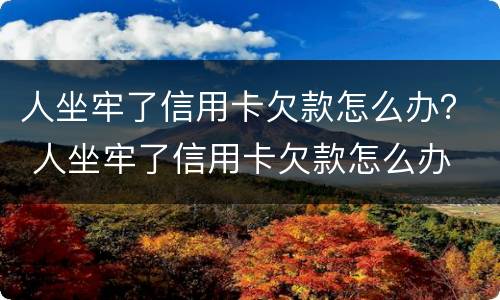 人坐牢了信用卡欠款怎么办？ 人坐牢了信用卡欠款怎么办