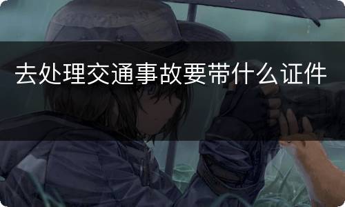 去处理交通事故要带什么证件