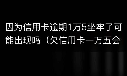 因为信用卡逾期1万5坐牢了可能出现吗（欠信用卡一万五会坐牢吗）