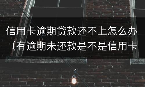 信用卡逾期贷款还不上怎么办（有逾期未还款是不是信用卡办不了）