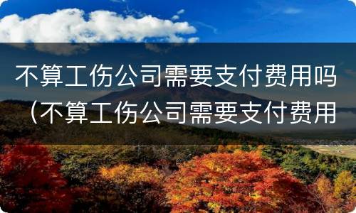 不算工伤公司需要支付费用吗（不算工伤公司需要支付费用吗合法吗）