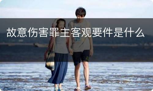 故意伤害罪主客观要件是什么