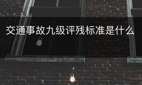 交通事故九级评残标准是什么