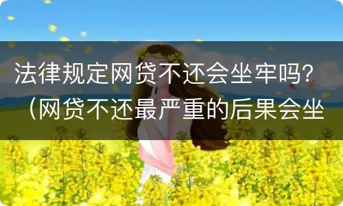 法律规定网贷不还会坐牢吗？（网贷不还最严重的后果会坐牢吗?）