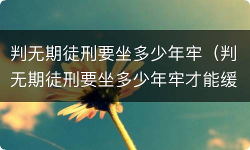 判无期徒刑要坐多少年牢（判无期徒刑要坐多少年牢才能缓刑）