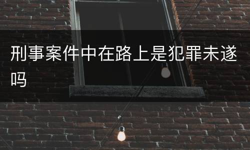 刑事案件中在路上是犯罪未遂吗