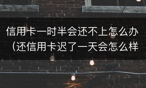 信用卡一时半会还不上怎么办（还信用卡迟了一天会怎么样）