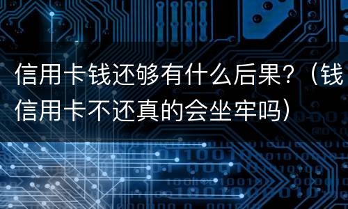 信用卡钱还够有什么后果?（钱信用卡不还真的会坐牢吗）