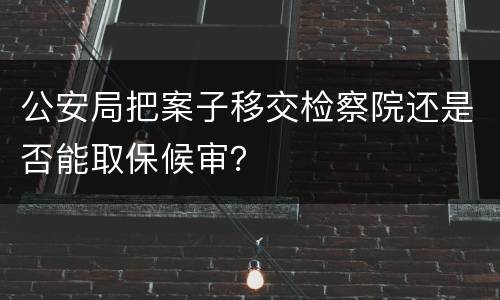 公安局把案子移交检察院还是否能取保候审？