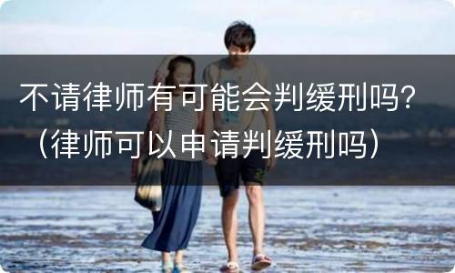 不请律师有可能会判缓刑吗？（律师可以申请判缓刑吗）