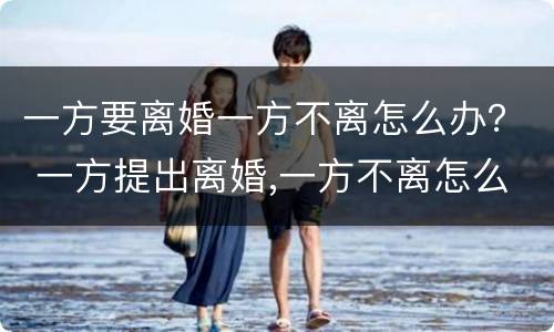 一方要离婚一方不离怎么办？ 一方提出离婚,一方不离怎么办