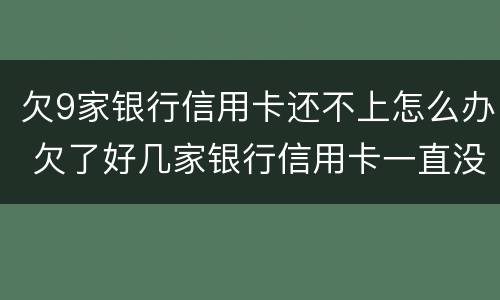 欠9家银行信用卡还不上怎么办 欠了好几家银行信用卡一直没钱还