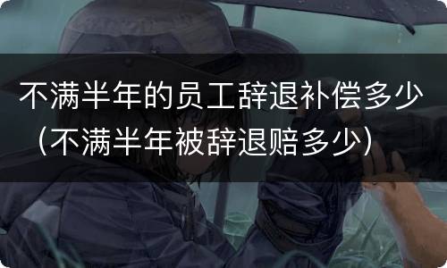 不满半年的员工辞退补偿多少（不满半年被辞退赔多少）