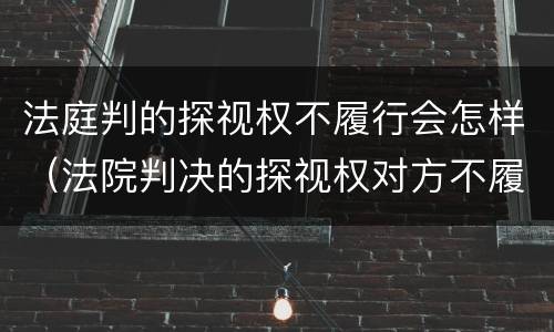 法庭判的探视权不履行会怎样（法院判决的探视权对方不履行,会怎样吗）