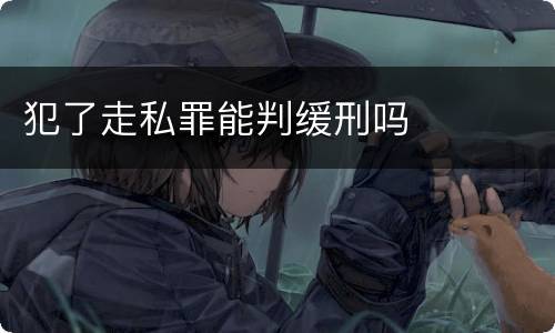 犯了走私罪能判缓刑吗
