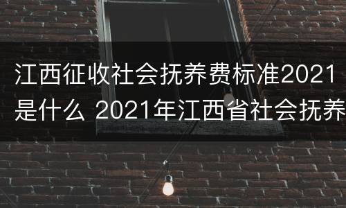 江西征收社会抚养费标准2021是什么 2021年江西省社会抚养费征收管理办法
