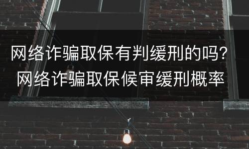 网络诈骗取保有判缓刑的吗？ 网络诈骗取保候审缓刑概率