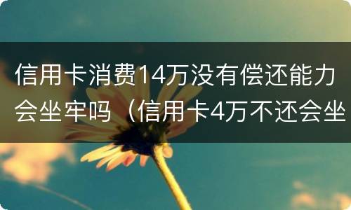 信用卡消费14万没有偿还能力会坐牢吗（信用卡4万不还会坐牢吗）