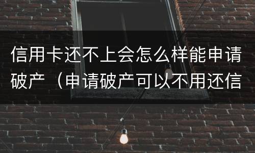 信用卡还不上会怎么样能申请破产（申请破产可以不用还信用卡及贷款吗）