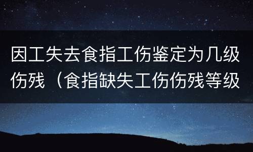 因工失去食指工伤鉴定为几级伤残（食指缺失工伤伤残等级）