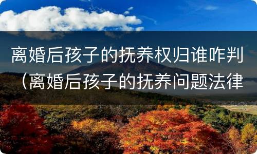 离婚后孩子的抚养权归谁咋判（离婚后孩子的抚养问题法律是怎么规定的）