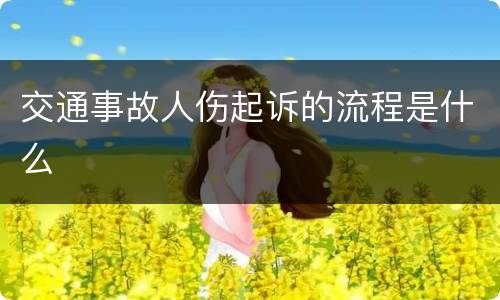 交通事故人伤起诉的流程是什么