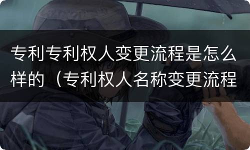 专利专利权人变更流程是怎么样的（专利权人名称变更流程）