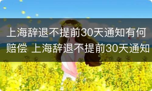 上海辞退不提前30天通知有何赔偿 上海辞退不提前30天通知有何赔偿规定
