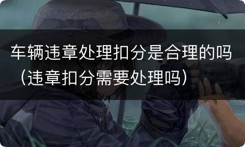 车辆违章处理扣分是合理的吗（违章扣分需要处理吗）