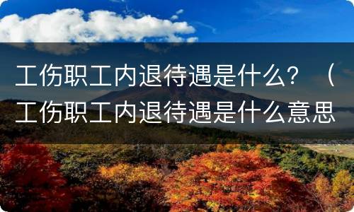 工伤职工内退待遇是什么？（工伤职工内退待遇是什么意思）