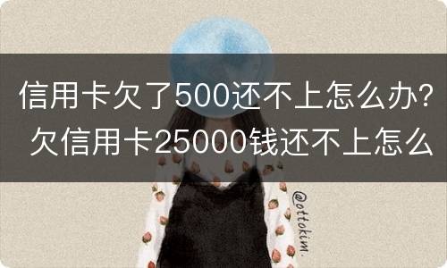 信用卡欠了500还不上怎么办？ 欠信用卡25000钱还不上怎么办