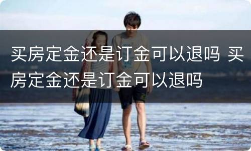 买房定金还是订金可以退吗 买房定金还是订金可以退吗
